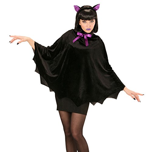 NET TOYS Vampir Fledermausflügel Damen Fledermaus Flügel mit Ohren Bat Cape Halloween Vampir Umhang von NET TOYS