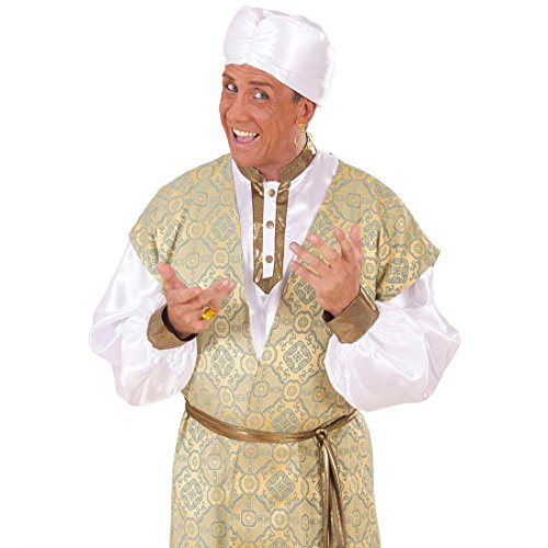 NET TOYS Weißer Araber Turban Scheich Kopfbedeckung weiß Arabischer Turban Orient Hut Sultan Kostüm Accessoire von NET TOYS