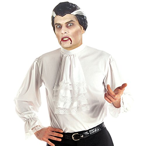 NET TOYS Weißes Rüschenhemd Mittelalter Hemd XL 54 Barock Herrenhemd mit Rüschen Mittelalterliche Kleidung Herren Vampir Gewandung Edelmann Kostüm Renaissance von NET TOYS