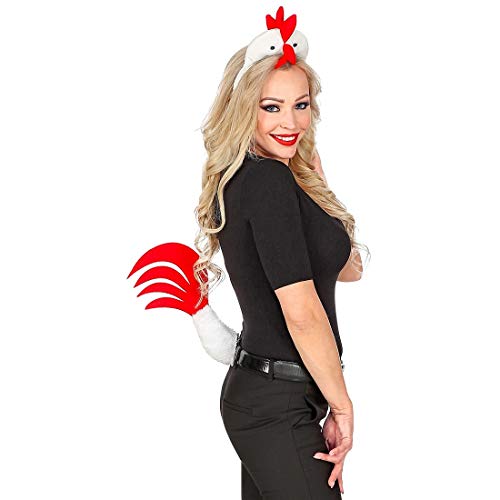 NET TOYS Witziges Hühner-Kostüm-Set mit Haarreif und Schwanz - Weiß-Rot - Tierische Unisex-Verkleidung Gockel - Perfekt geeignet für Fasching & Karneval NET TOYS Witziges Hühner-Kostüm-Set mit Haarreif und Schwanz - Weiß-Rot - Tierische Unisex-Verkleidung Gockel - Perfekt geeignet für Fasching & Karneval von NET TOYS