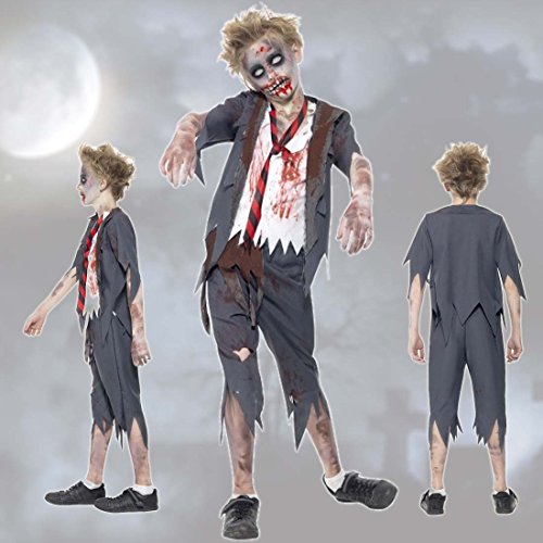 NET TOYS Zombie Kinderkostüm Zombiekostüm Schüler L 152/164 9 12 Jahre Gruseloutfit Schuljunge Halloweenkostüm Untoter Horrorkostüm Schulkind Outfit Kinderfasching NET TOYS Zombie Kinderkostüm Zombiekostüm Schüler L 152/164 9 12 Jahre Gruseloutfit Schuljunge Halloweenkostüm Untoter Horrorkostüm Schulkind Outfit Kinderfasching von NET TOYS