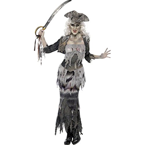 NET TOYS Zombie Piratin Kostüm Geister grau S 36/38 Zombiekostüm Piratinkostüm Halloween Damenkostüm Halloweenkostüm NET TOYS Zombie Piratin Kostüm Geister grau S 36/38 Zombiekostüm Piratinkostüm Halloween Damenkostüm Halloweenkostüm von NET TOYS
