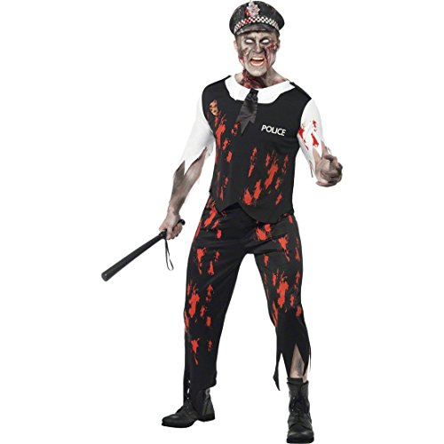 NET TOYS Zombie Polizist Kostüm Cop weiß rot schwarz L 52/54 Polizeikostüm Halloween Polizist Horror Cop Halloweenkostüm Herren NET TOYS Zombie Polizist Kostüm Cop weiß rot schwarz L 52/54 Polizeikostüm Halloween Polizist Horror Cop Halloweenkostüm Herren von NET TOYS