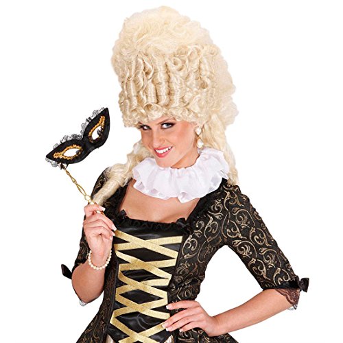 NET TOYS Satin Mittelalter Halskrause Clown Kragen weiß Rüschenkragen Kräuselschal Jabot Rokoko Barock Kostüm Accessoire von NET TOYS
