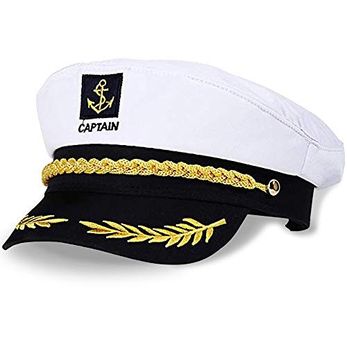 NETUME kapitänsmütze Matrosenmütze, Kapitänsmützen Herren Verstellbar Marine Accessoires, Partyhut Erwachsene Marine Mütze Damen Ideales Matrosen Kostüm Marine Hut Kapitän Accessoires NETUME kapitänsmütze Matrosenmütze, Kapitänsmützen Herren Verstellbar Marine Accessoires, Partyhut Erwachsene Marine Mütze Damen Ideales Matrosen Kostüm Marine Hut Kapitän Accessoires von NETUME