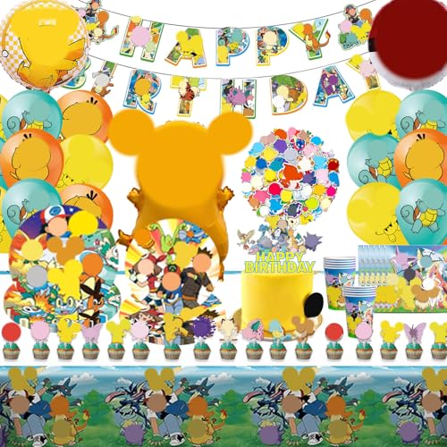 Partygeschirr Kindergeburtstag Set,148 PCS Tischdeko Geburtstag Kinder, Kindergeburtstag Deko mit Happy Birthday Banner, Luftballons, Tischdecke, Party Servietten, Teller, Kinder Party Set Partygeschirr Kindergeburtstag Set,148 PCS Tischdeko Geburtstag Kinder, Kindergeburtstag Deko mit Happy Birthday Banner, Luftballons, Tischdecke, Party Servietten, Teller, Kinder Party Set von NEUNEL