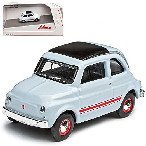 FIAT 500 Urmodell Nuova Blau mit Rot Ur Modell 1957-1975 H0 1/87 Schuco Modell Auto von NEW