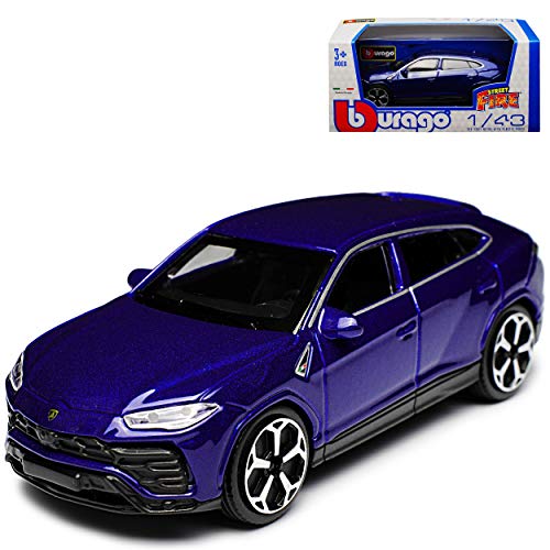 Lamborgihini Urus SUV Blau Ab 2017 1/43 Bburago Modell Auto mit individiuellem Wunschkennzeichen von NEW