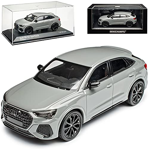 A*U*D*I Q3 F3 RS Sportback Grau Ab 2018 1/43 Minichamps Modell Auto mit individiuellem Wunschkennzeichen von NEW