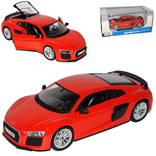 NEW A*U*D*I R8 Coupe Rot neuestes Modell 2. Generation ab 2015 1/24 Modell Auto von NEW