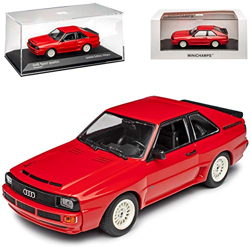 A*U*D*I Sport Quattro Coupe Rot 1984-1985 limitiert auf 500 Stück 1/43 Minichamps Modell Auto mit individiuellem Wunschkennzeichen von NEW