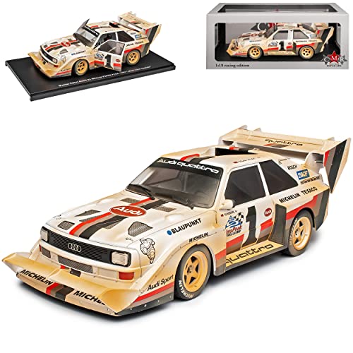 NEW A*U*D*I Sport Quattro S1 Sieger Pikes Peak Dirty Version After Race Röhrl 1987 1/18 CMR Modell Auto von NEW