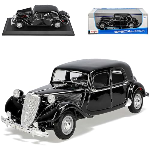 Citroen 15cv 15 Cv 1952 4 TÜrer Schwarz Special Edition 31821 1/18 Maisto Modellauto Modell Auto von NEW