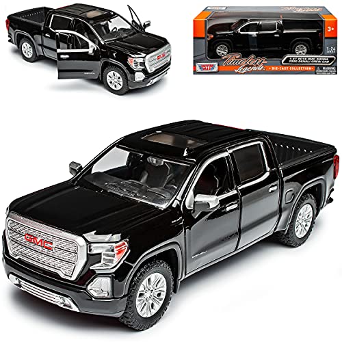 NEW G*M*C Sierra 1500 Denali Crew Cab Pick-Up Schwarz 2019 1/27 1/24 Motormax Modell Auto von NEW