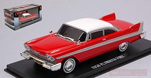 NEW Greenlight GREEN86575 Plymouth Fury 1958 Christine 1983 RED W/White ROOF 1:43 von NEW