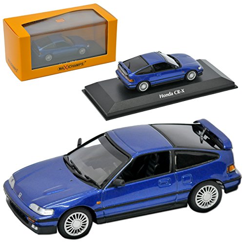Hon-da CR-X ED9 Coupe Blau 2. Generation 1987-1991 1/43 Minichamps Modell Auto mit individiuellem Wunschkennzeichen von NEW