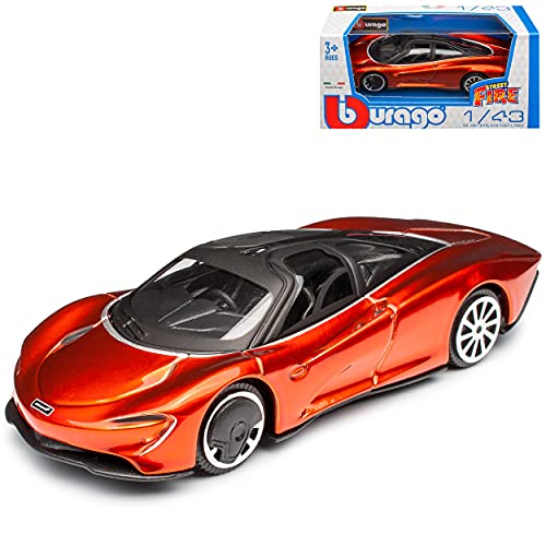 McLaren Speedtail Coupe Orange Ab 2019 1/43 Bburago Modell Auto mit individiuellem Wunschkennzeichen von NEW