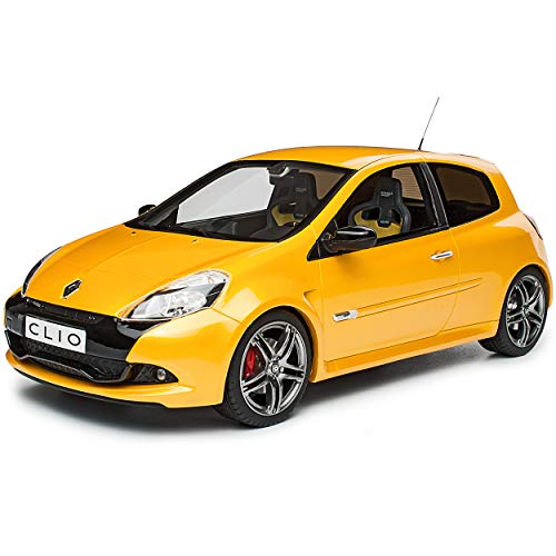 Renautl Clio 3 RS Phase 2 Sports Cup Gelb Modell 2005-2014 Version 2009-2014 Nr 350 1/18 Otto Modell Auto mit individiuellem Wunschkennzeichen von NEW