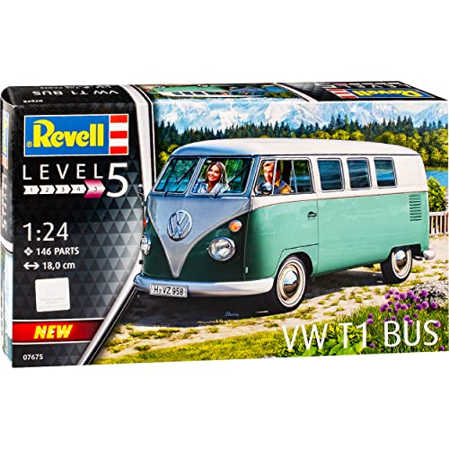 Volkwagen T1 Grün Weiss Samba Bully Bus 1950-1967 07675 Bausatz Kit 1/24 Revell Modell Auto Volkwagen T1 Grün Weiss Samba Bully Bus 1950-1967 07675 Bausatz Kit 1/24 Revell Modell Auto von NEW