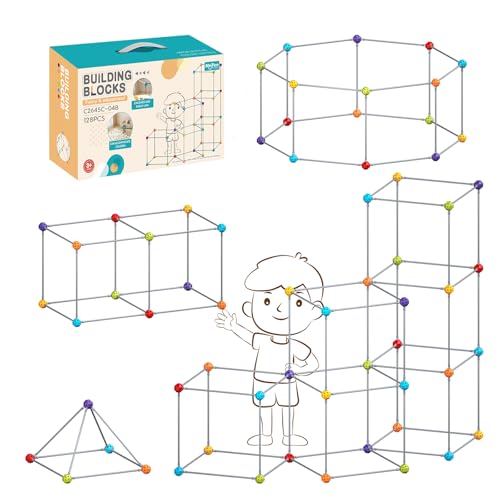 NEWFUN Höhle Bauen, 128Pcs Höhle Bauen Kinder Stecksystem, Gartenspielzeug für Drinnen und Draußen,Pädagogische Geschenke, Geeignet für Kinder von 4 bis 12 Jahren NEWFUN Höhle Bauen, 128Pcs Höhle Bauen Kinder Stecksystem, Gartenspielzeug für Drinnen und Draußen,Pädagogische Geschenke, Geeignet für Kinder von 4 bis 12 Jahren von NEWFUN