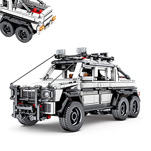 NEWRICE 6X6 Offroad Pickup Bausteine-Kit,Geländewagenmodell im Maßstab 1:16,Sammler Truck Spielzeug,für Jungen ab 8 Jahren,Erwachsene (858 Stück) von NEWRICE