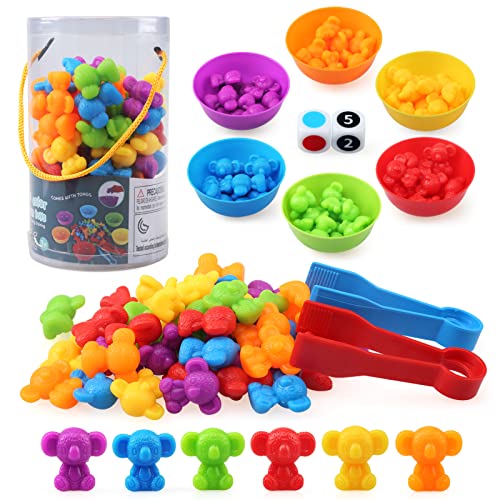 NEWSTYLE Montessori Spielzeug ab 3 4 5 6 Jahre, 58 Stück Zählen Farberkennung Spielzeug, STEM Mathe Spielzeug Mit Passenden Bechern Und Pinzetten,Feinmotorik, Lernspielzeug Geschenk für Kinder NEWSTYLE Montessori Spielzeug ab 3 4 5 6 Jahre, 58 Stück Zählen Farberkennung Spielzeug, STEM Mathe Spielzeug Mit Passenden Bechern Und Pinzetten,Feinmotorik, Lernspielzeug Geschenk für Kinder von NEWSTYLE