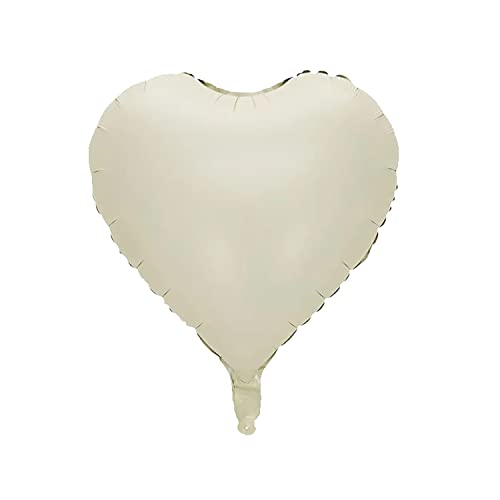 Creme Herzballons Valentinstag 18 Zoll 20 Stück Weiß Herzform Heliumballons,Herz Luftballons Love Luftballons,Herz Luftballon Herzluftballons Helium Geeignet für Hochzeit von NEWUPZSI