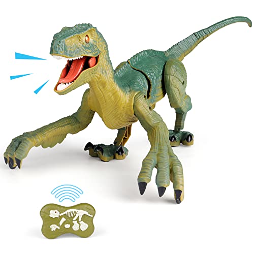 NEXBOX Ferngesteuerter Dinosaurier Spielzeug für Kinder - RC Elektrischer Dino mit Licht und Sound, Gehen, Brüllen, Twist, Geburtstag Geschenk 3 4 5 6 7 8-12 Jahre Jungen und Mädchen von NEXBOX