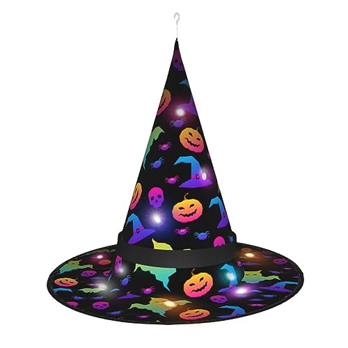 NEZIH Hexenhut Regenbogen Halloween Geist Spinnen Druck Anycosy Halloween Hexenhut Lichter Dekorationen, gruselig und wasserdicht NEZIH Hexenhut Regenbogen Halloween Geist Spinnen Druck Anycosy Halloween Hexenhut Lichter Dekorationen, gruselig und wasserdicht von NEZIH