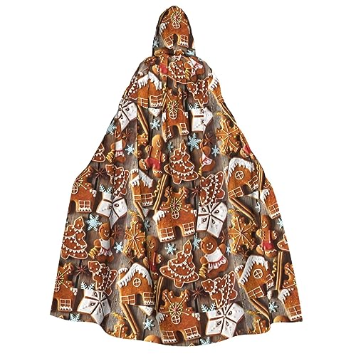 NEZIH Lebkuchen-Keks-Umhang mit Kapuze, Unisex, Cosplay-Kostüme, Umhang für Erwachsene, 190 cm NEZIH Lebkuchen-Keks-Umhang mit Kapuze, Unisex, Cosplay-Kostüme, Umhang für Erwachsene, 190 cm von NEZIH