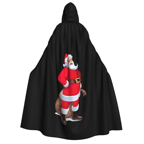 NEZIH Niedlicher Weihnachtsmann-Umhang mit Kapuze für Erwachsene, Karneval, Hexe, Cosplay, Kostüm, Karneval, Partyzubehör, 190 cm von NEZIH