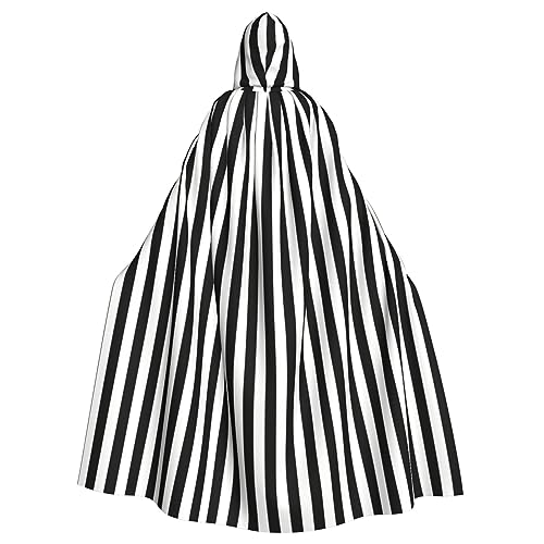 NEZIH Schwarzer und weißer gestreifter Karnevals-Umhang mit Kapuze, Unisex, Cosplay-Kostüme, Umhang für Erwachsene, 185 cm NEZIH Schwarzer und weißer gestreifter Karnevals-Umhang mit Kapuze, Unisex, Cosplay-Kostüme, Umhang für Erwachsene, 185 cm von NEZIH