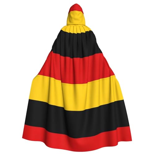 NEZIH Umhang mit Deutschland-Flagge, voller Länge, mit Kapuze, Unisex, Cosplay-Kostüme, Umhang für Erwachsene, 185 cm von NEZIH