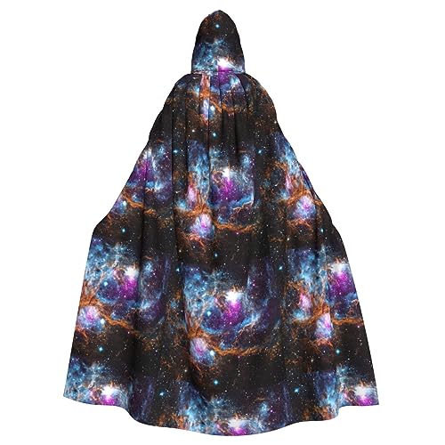 NEZIH Universe Galaxy Weltraum, voller Länge, Karnevals-Umhang mit Kapuze, Unisex, Cosplay-Kostüme, Umhang für Erwachsene, 185 cm von NEZIH