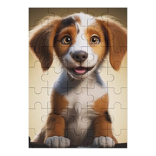 Beagle - 35 Teile Puzzle – Animal - Hochauflösendes - Gelegenheitsspiel – 35 Teile Holzpuzzle 35 PCS von NEylim