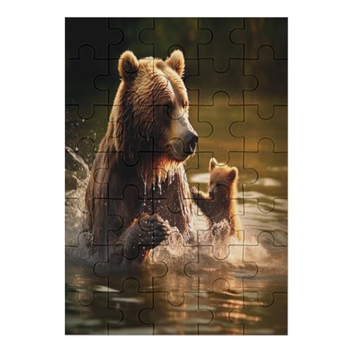 Bear - 35 Teile Puzzle – - Hochauflösendes - Gelegenheitsspiel – 35 Teile Holzpuzzle 35 PCS von NEylim