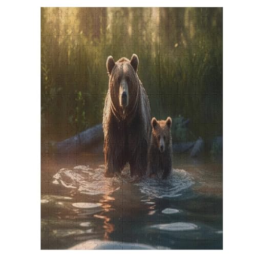 Bear Puzzle 500 PCS - Erwachsenenpuzzle Mit - Geschicklichkeitsspiel Für Die Ganze Familie - Ideal Als Holzpuzzle von NEylim