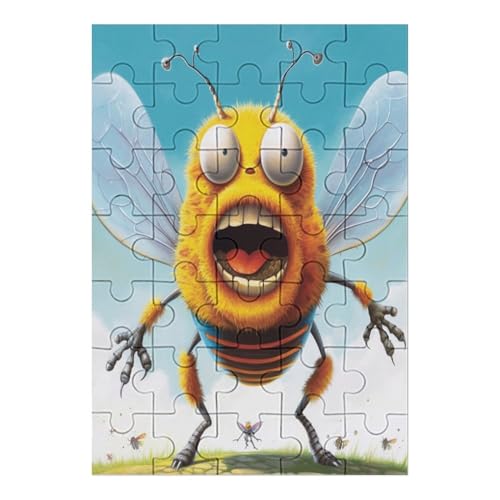 Biene - 35 Teile Puzzle – Cute Animal - Hochauflösendes - Gelegenheitsspiel – 35 Teile Holzpuzzle 35 PCS von NEylim