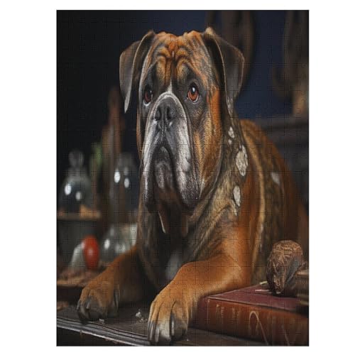 Bulldog - 500 Teile Puzzle – Animal - Hochauflösendes - Gelegenheitsspiel – 500 Teile Holzpuzzle 500 PCS von NEylim