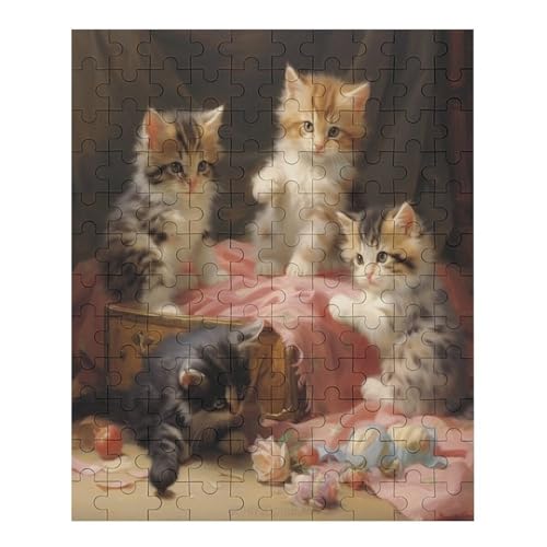 Cats - 70 Teile Puzzle – - Hochauflösendes - Gelegenheitsspiel – 70 Teile Holzpuzzle 70 PCS von NEylim