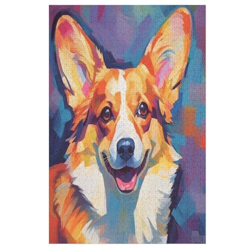 Corgi Dog - 1000 Teile Puzzle – Animal - Hochauflösendes - Gelegenheitsspiel – 1000 Teile Holzpuzzle 1000 PCS von NEylim