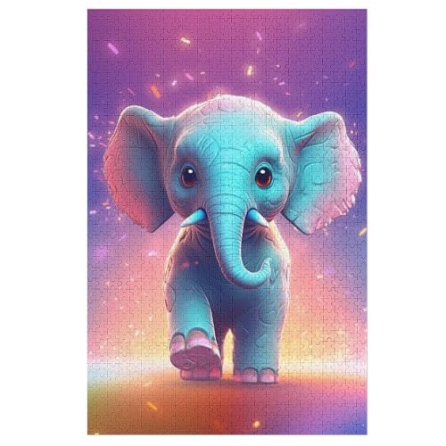 Elefant Puzzle 1000 PCS - Erwachsenenpuzzle Mit - Geschicklichkeitsspiel Für Die Ganze Familie - Ideal Als Holzpuzzle von NEylim