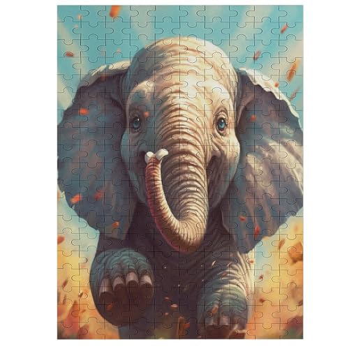 Elefant Puzzle 200 PCS - Erwachsenenpuzzle Mit - Geschicklichkeitsspiel Für Die Ganze Familie - Ideal Als Holzpuzzle von NEylim