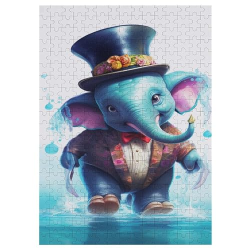 Elefant Puzzle 300 PCS - Erwachsenenpuzzle Mit - Geschicklichkeitsspiel Für Die Ganze Familie - Ideal Als Holzpuzzle von NEylim