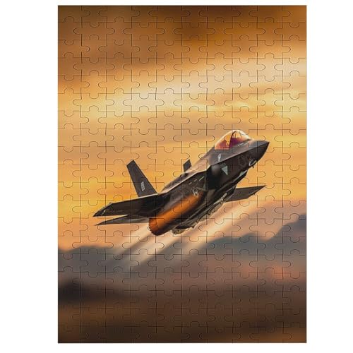 F 35 Fighter - 200 Teile Puzzle – - Hochauflösendes - Gelegenheitsspiel – 200 Teile Holzpuzzle 200 PCS von NEylim