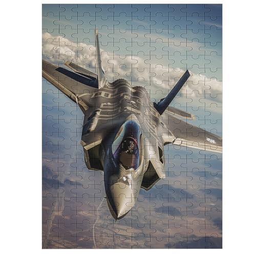 F 35 Fighter - 200 Teile Puzzle – - Hochauflösendes - Gelegenheitsspiel – 200 Teile Holzpuzzle 200 PCS von NEylim