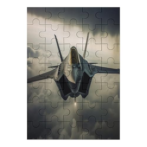 F 35 Fighter - 35 Teile Puzzle – - Hochauflösendes - Gelegenheitsspiel – 35 Teile Holzpuzzle 35 PCS von NEylim