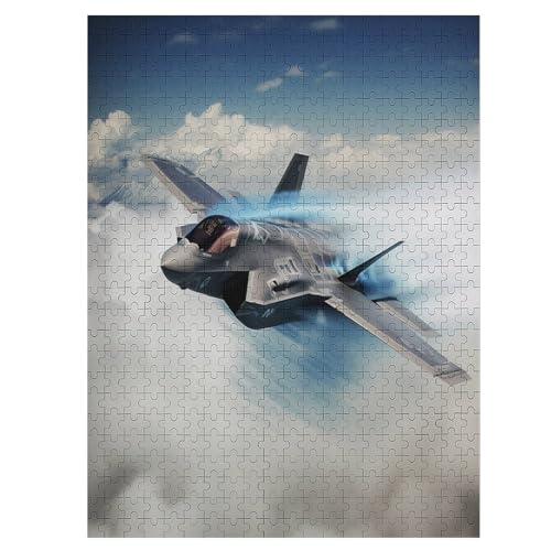 F 35 Fighter - 500 Teile Puzzle – - Hochauflösendes - Gelegenheitsspiel – 500 Teile Holzpuzzle 500 PCS von NEylim