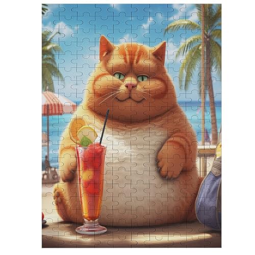 Fat Cat Puzzle 200 PCS - Erwachsenenpuzzle Mit - Geschicklichkeitsspiel Für Die Ganze Familie - Ideal Als Holzpuzzle von NEylim