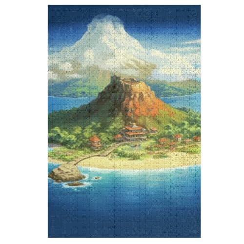 Game Island - 1000 Teile Puzzle – - Hochauflösendes - Gelegenheitsspiel – 1000 Teile Holzpuzzle 1000 PCS von NEylim